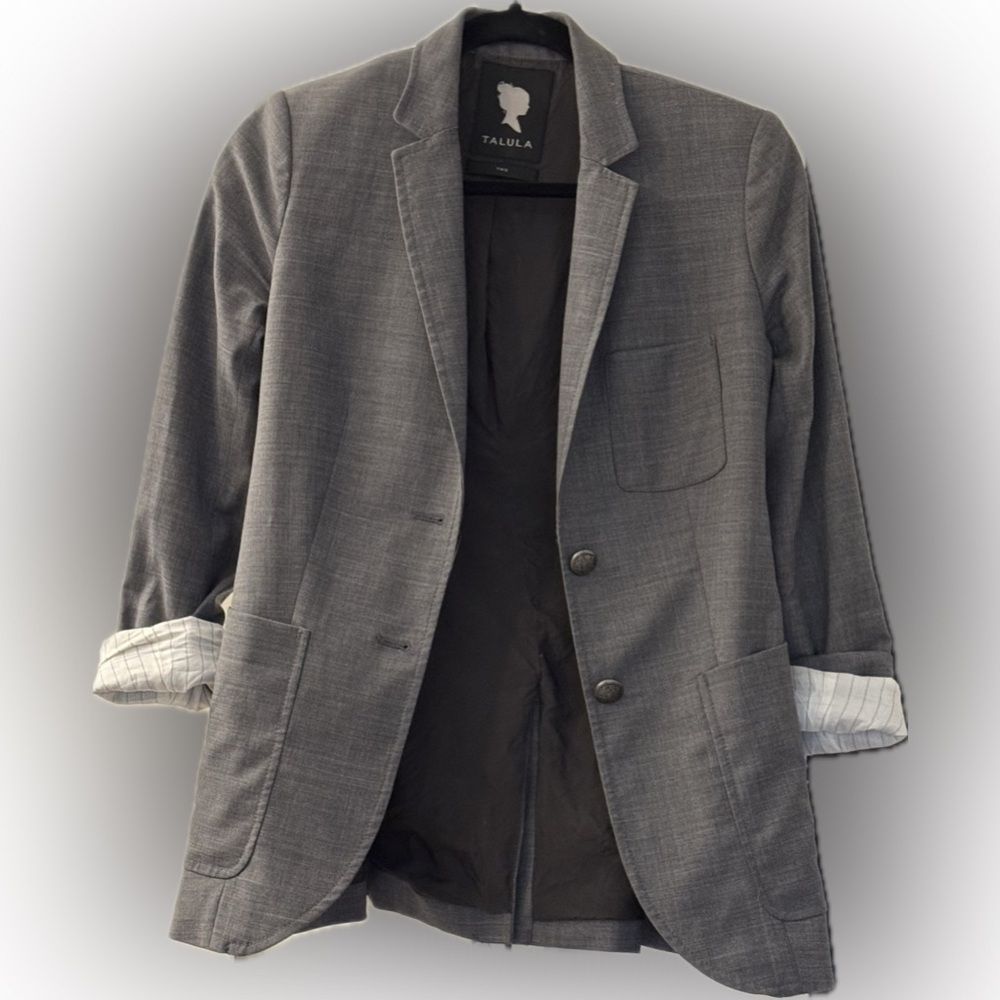 Aritizia Talula Gray Woman Wool blended Blazer Size 2